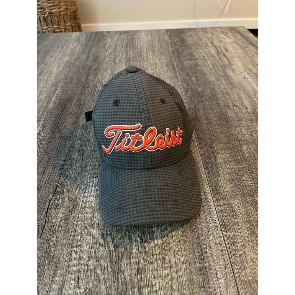 Titleist Golf Hat Checkered Pattern Golf Cap One Size Adjustable